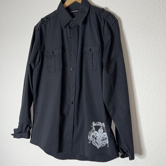 Red Level Nine Button Down - Picture 2 of 7